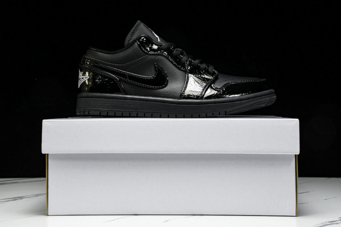 air jordan 1 low “black croc” hj7743-010