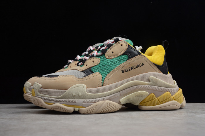 bl triple s w06e1-1000 beige/green-yellow