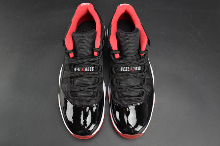 air jordan 11 retro lof "bred" black/ red mens 528895-012