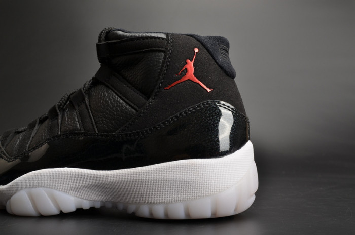 jordan 11 retro bp "72-10" black mens 378037-002