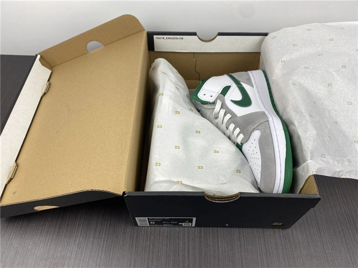 Jordan1 Mid SE Grey Green DC7294- Comfortable 3705
