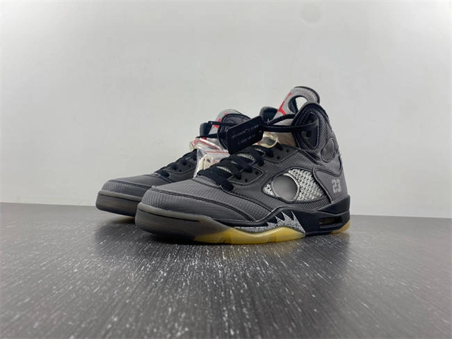 Comfortable Jordan5 Off-White Black CT8480- 5043