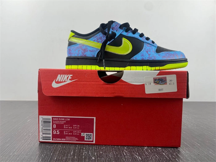 Nike Dunk Low SE Acid Wash Baltic Blue Volt DV1694- Breathable 4648