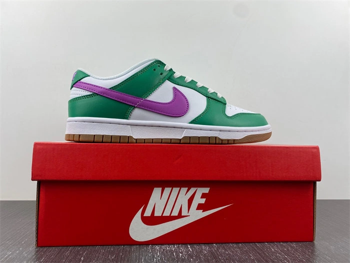 Nike Dunk Low White Stadium Green Fuchsia  FD9922- DailyWear 4610