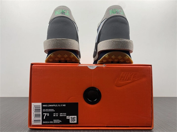 Popular Nike LD Waffle sacai CLOT Kiss of Death 2 Cool Grey 5227