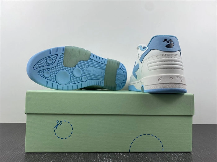 HighPerformance OFF-WHITE Out Of Office OOO 30 MM Low Tops White Light Blue OMIA189C99LEA 3106